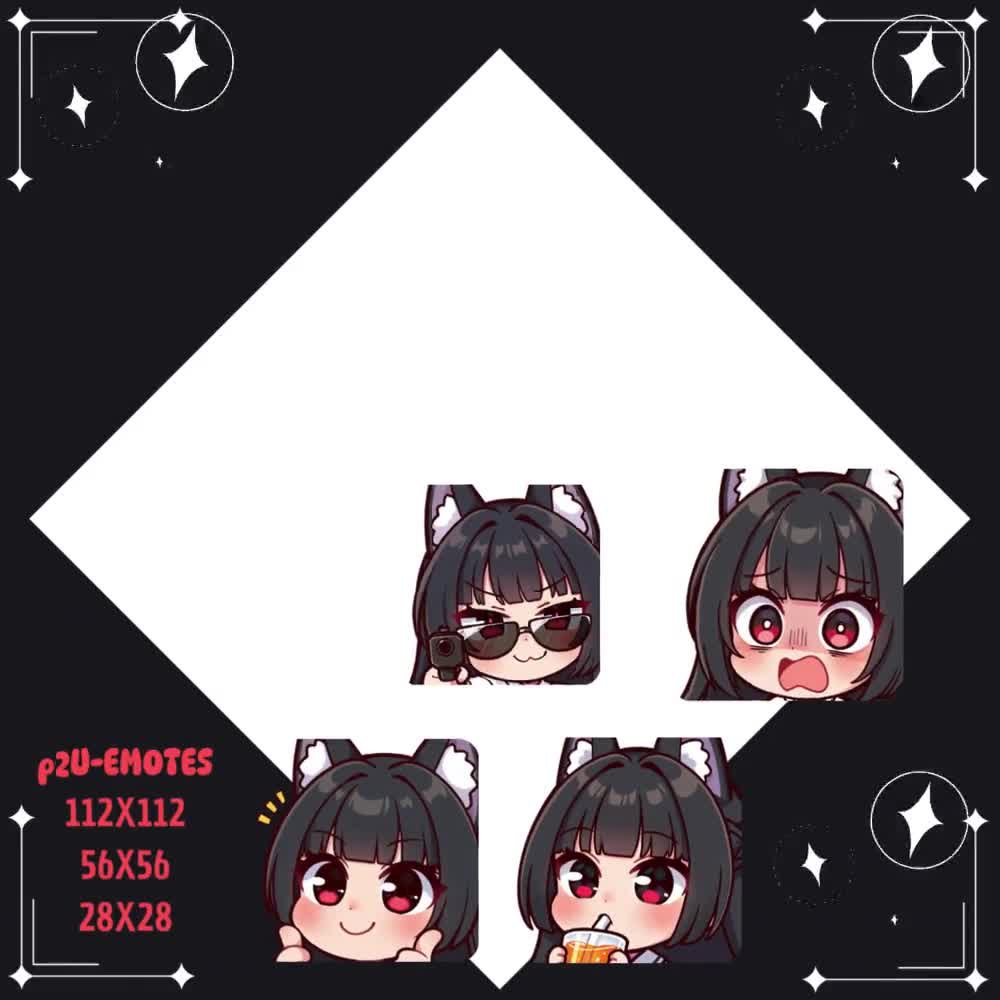 Hoshimi Miyabi Zenless Zone Twitch/yt/discord Emotes Pack (digital